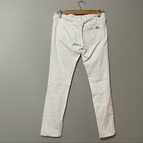 Mango Atice White Skinny Jeans Low Rise Y2K Womens 2 Casual Zip Fly Classic - Picture 7 of 10